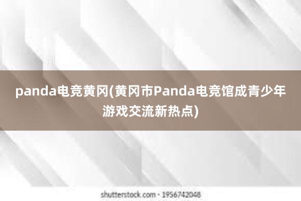 panda电竞黄冈(黄冈市Panda电竞馆成青少年游戏交流新热点)