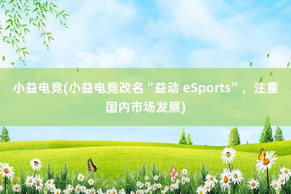 小益电竞(小益电竞改名“益动 eSports”，注重国内市场发展)